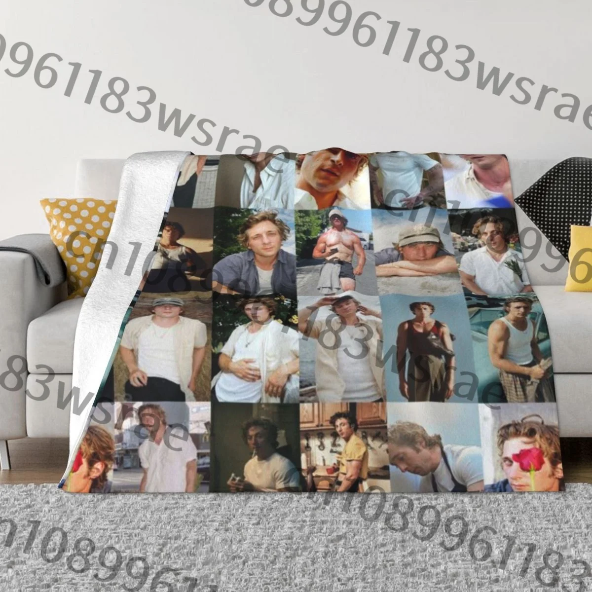 Черное ультрамягкое Флисовое одеяло с микро-флисом