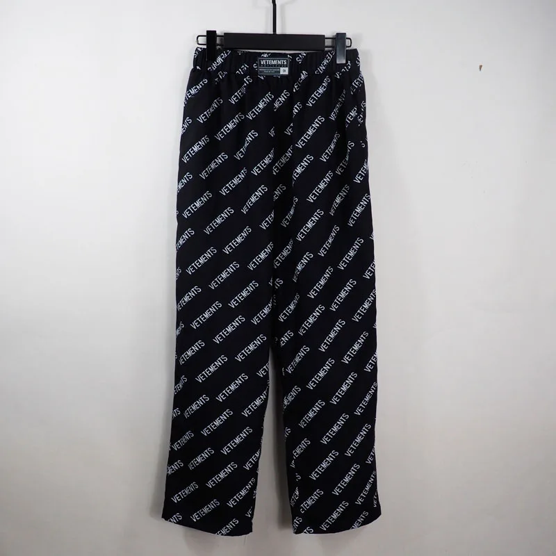 

Vetements Casual Trousers Full Logo Men Women 1:1 Loose Pants VETEMENTS Trousers