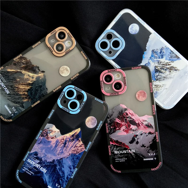 

Snow Mountain Sunset Case For OPPO Realme C21Y 9i 8i C25 C21 C20 C31 C15 C35 Narzo 50A 50i F9 F11 F9 Pro Reno 5 6Z 6 Pro Cover