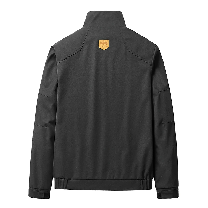 Мужская Повседневная ветровка куртки-бомберы пальто весна-осень однотонная