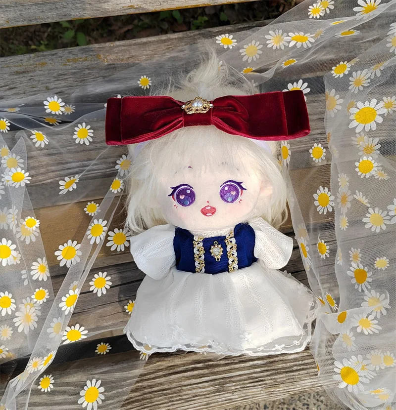 

20CM Idol Plush Doll Clothes Sling Bow Princess Skirt 20CM Cotton Stuffed Doll Accessories Children's Gifts