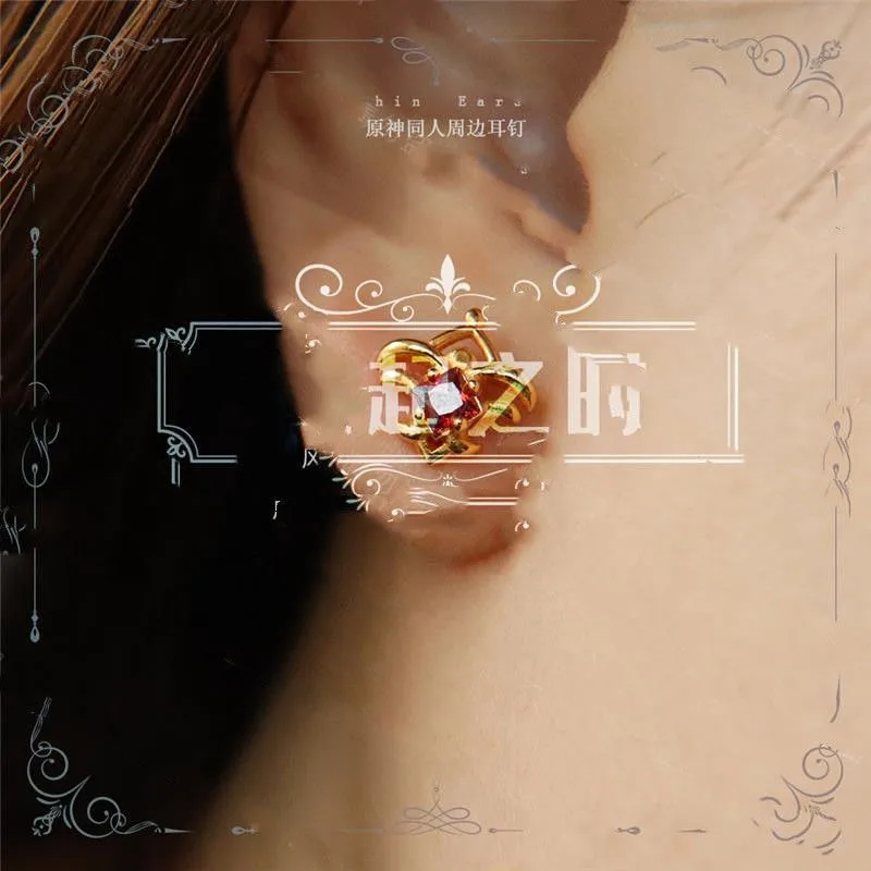 Юань Shen серьги Zhongli серьги-гвоздики для женщин тартаглия модные ювелирные
