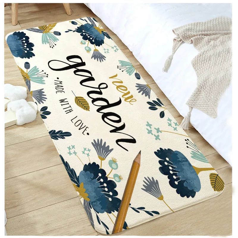 Имитация шерсти бархатный прикроватный ковер для спальни флокированный