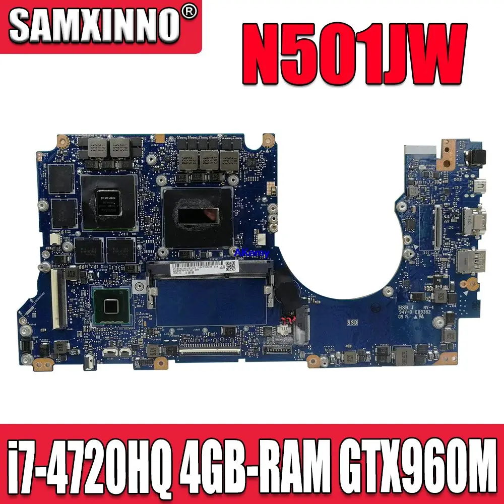 

Материнская плата ноутбука N501JW G501JW материнская плата Asus ROG N501J G501J UX501J UX50JW FX60J, gb-ram GTX960M