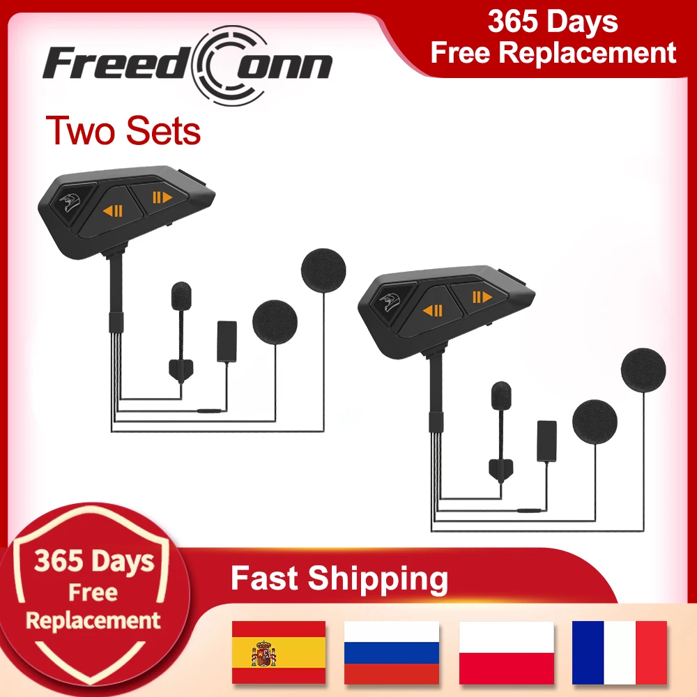 

Freedconn FG Мотоциклетная Bluetooth-система Связи Для Шлема, Диапазон Интеркома 1000 М, Водонепроницаемая FM-радио