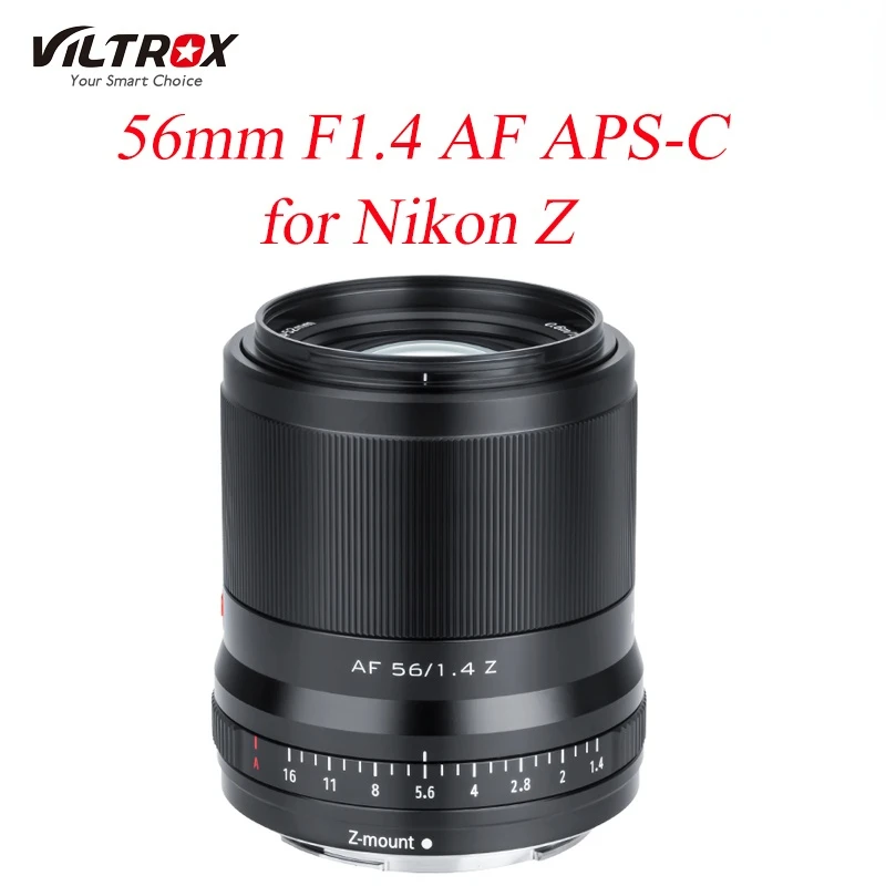 

Viltrox 56 мм F1.4 Автофокус основной объектив Большая диафрагма APS-C портрет STM для Nikon Z Mount Camera ZFC Z50 Z5 Z6 Z6 II Z7 Z7 I