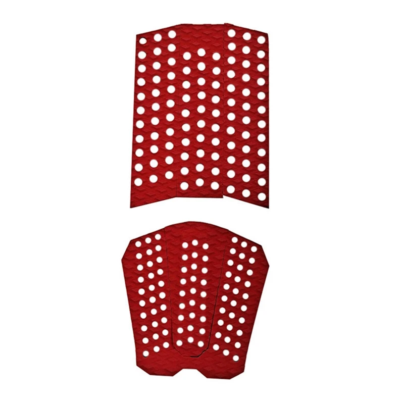 

Surfboard EVA Deck Grip Pad Surf Traction Pad Front Pad And Tail Pad Full Set For Surfboard Red Colors