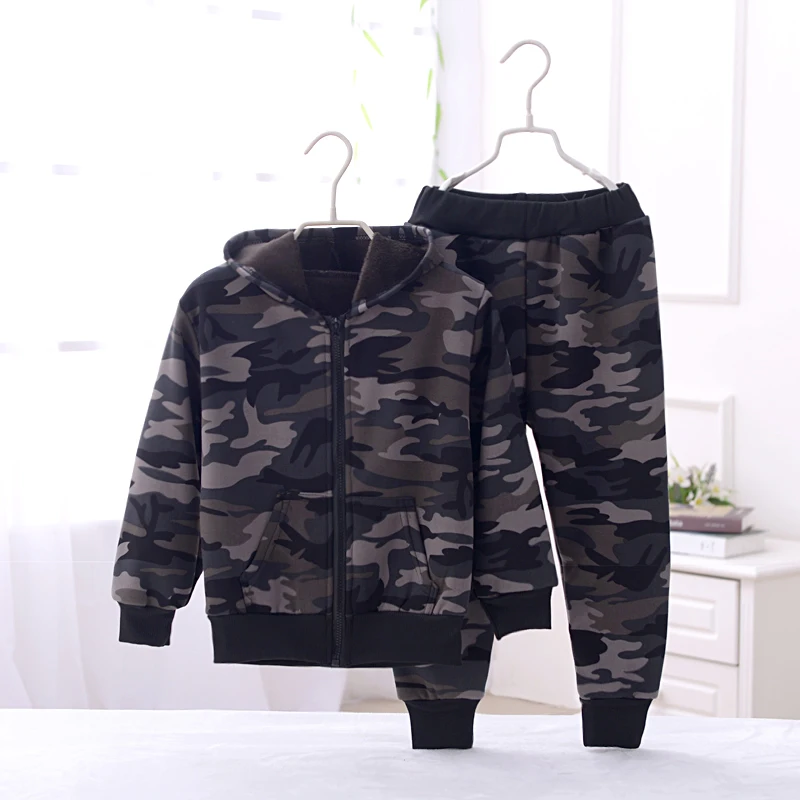 DIIMUU комплекты одежды для маленьких мальчиков и девочек пальто + штаны детская