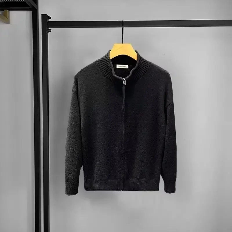 Модный хипстерский мужской кардиган на молнии повседневный свободный