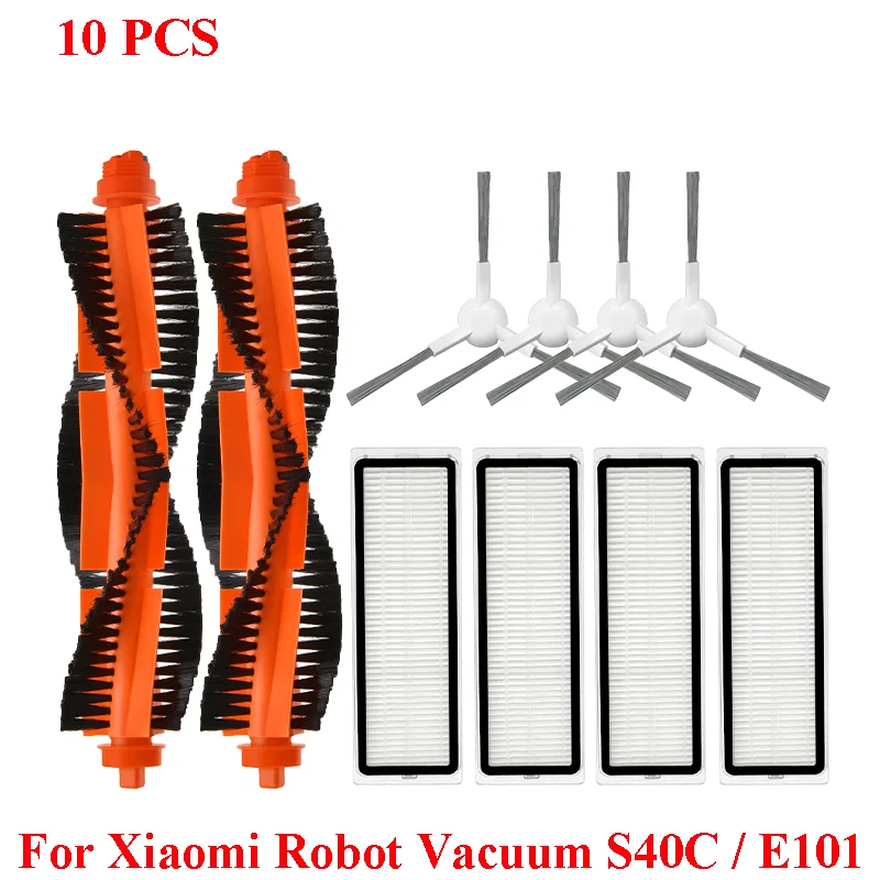 

Для робота-пылесоса Xiaomi S40C/E101) Робот-пылесос Основная боковая щетка Моющиеся и многоразовые HEPA-фильтры Аксессуары