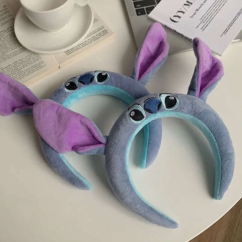 Disney Stitch Plush Headband Cartoon Anime Lilo&stitch Soft Fashion Woman Girls Headband Hair Bands Head Hoop Hair Acessaries