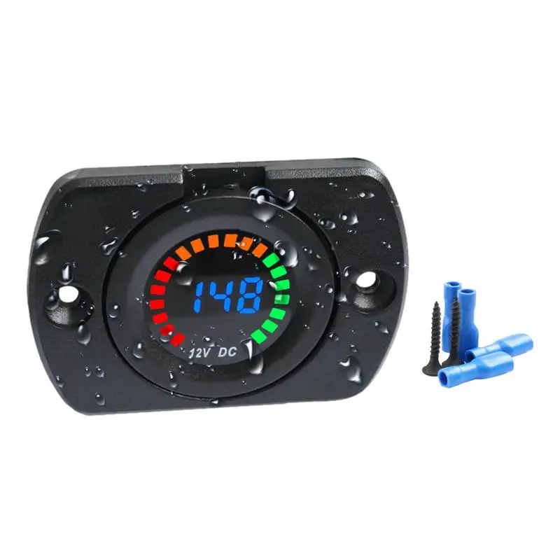 

12V DC Car Motorcycle LED Digital Voltmeter Panel Volt Meter Monitor Gauge Display Universal Car Accessories 2022 New