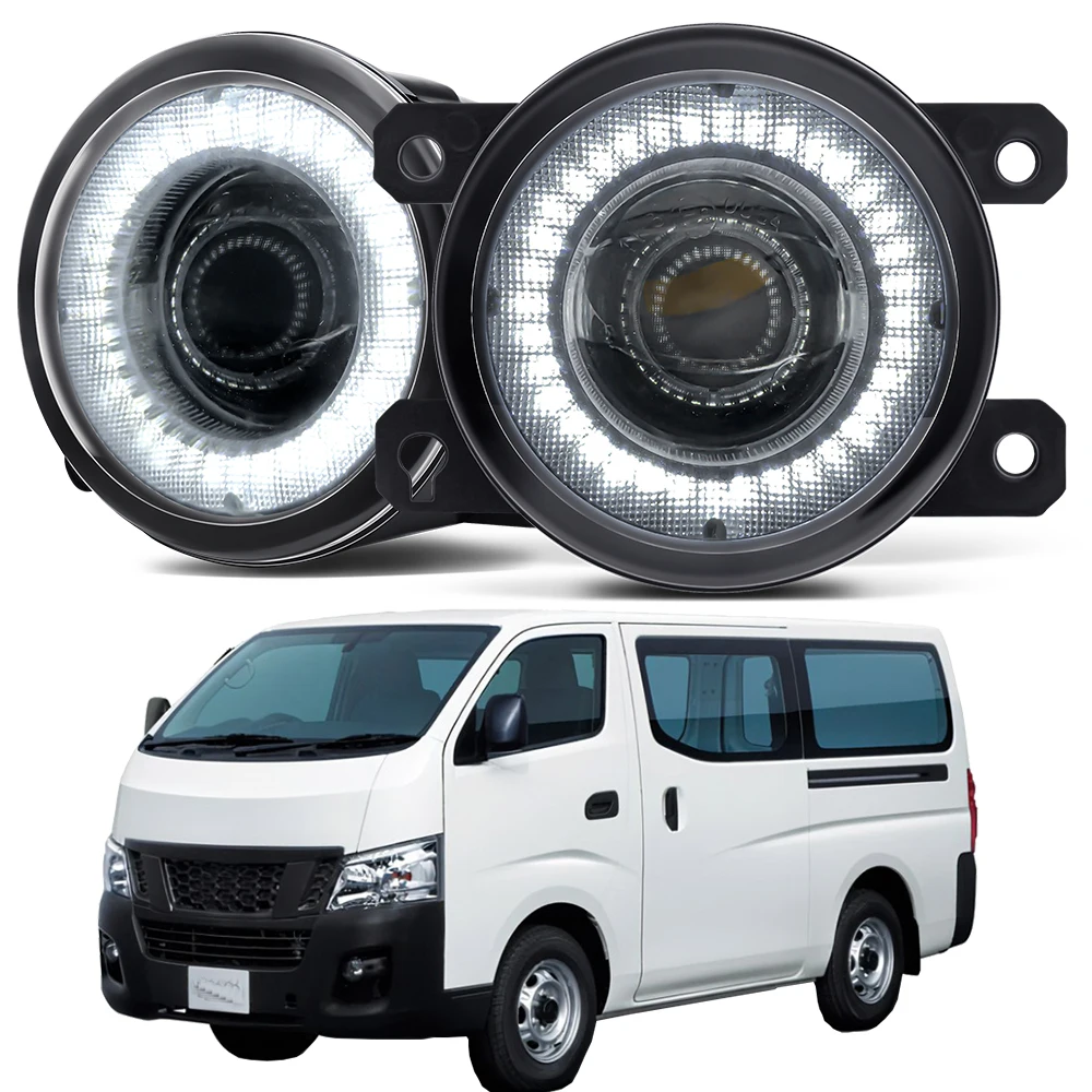 

2 X Car Fog Light Assembly 30W LED Lens Angel Eye Daytime Running Light For Nissan NV350 Caravan Urvan E26 Facelift 2018 2019