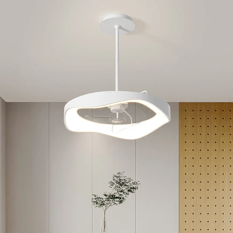 

Nordic Bedroom Ceiling Fans White Metal Ceiling Lamp Modern Dining Room Pendant Fans Led Indoor Lighting Pendant Lamp Fixtures