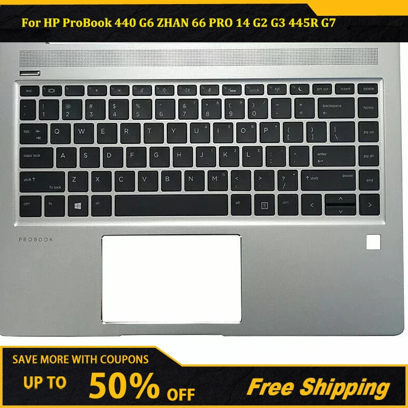 

New Original Keyboard For HP ProBook 440 G6 ZHAN 66 PRO 14 G2 G3 445R G7 Laptop Upper Case C Cover Notebook Accessories