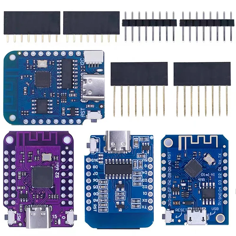 Фото WeMos D1 Mini Pro V3.0 NodeMcu 4 МБ/16 МБ байт Lua WIFI Плата разработки Интернета вещей на базе ESP8266 CH340G Nodemcu V2 №1
