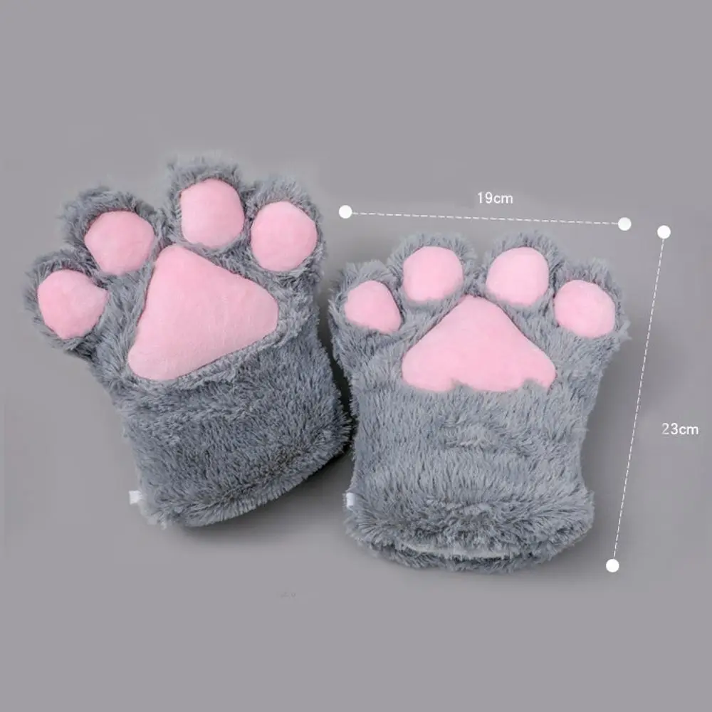 Новые плюшевые перчатки с кошачьими лапами для девочек милые Аниме Косплей шоу