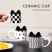 korean style ins ceramic wave dot mug ice coffee cups milk mark tea cup fashion morandi ins office mug couples cup wholesale