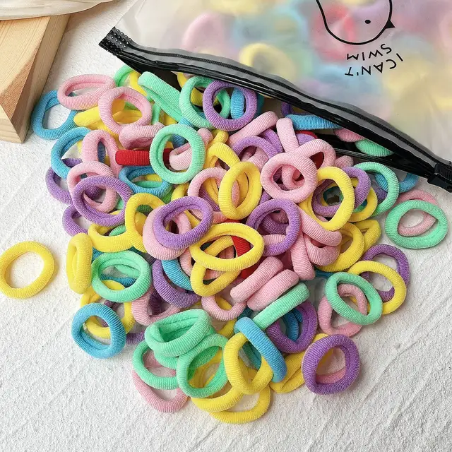 20/50pcs Kids Elastic Hair Bands Girls Sweets Scrunchie Rubber Band for Children Hair Ties Clips Headband Baby Hair Accessories 3