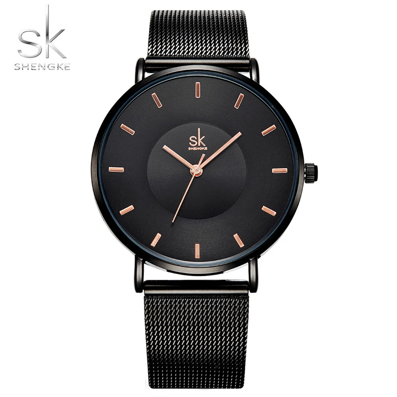 Shengke Fashion Woman Watches Big Dial Women's Quartz Wristwatches Original Simple Design Ultra thin Ladies Elegant Clock enlarge