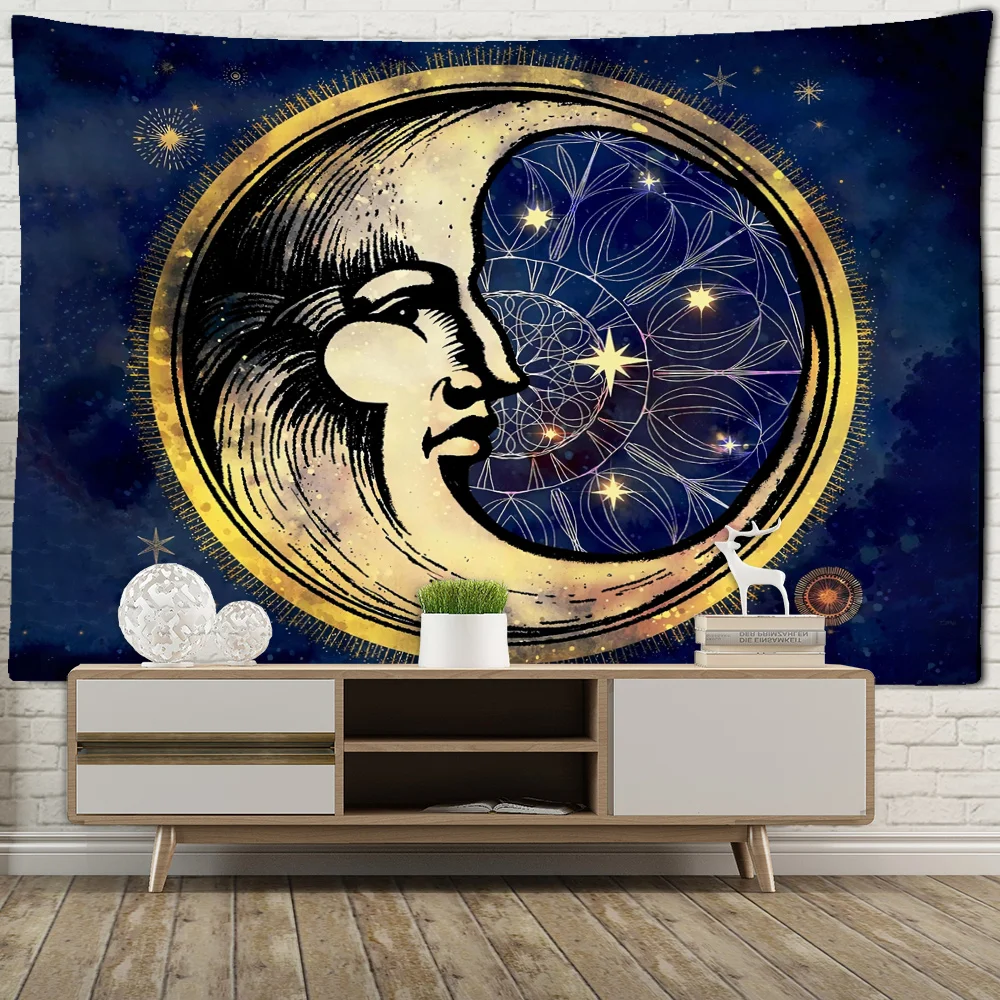 

Psychedelic Moo Tapestry Wall Hanging Yin Yang Tree Wall Cloth Tapestries Hippie Decor Living Room Bedroom Bohemian INS Print
