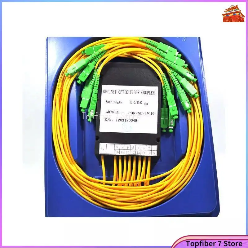 

1X16 SC /APC Fiber Optic FTTH Splitter FBT Optical Coupler 1:16 SC APC Singlemode simplex PLC optical splitter Free Shippping