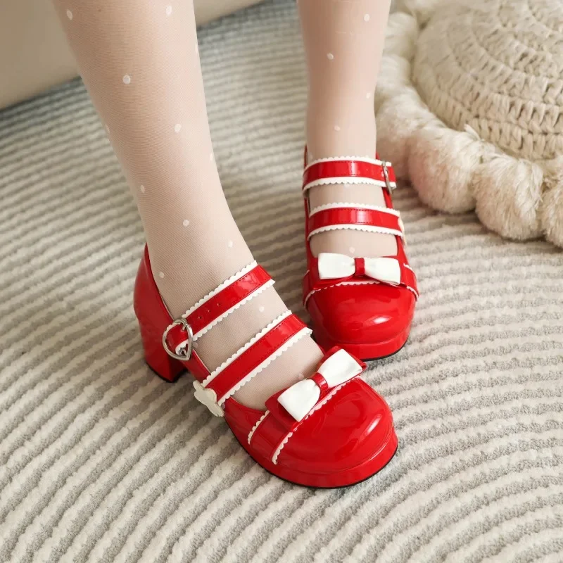 Женские туфли на высоком каблуке новинка 2025 года распродажа Мэри Джейн низком