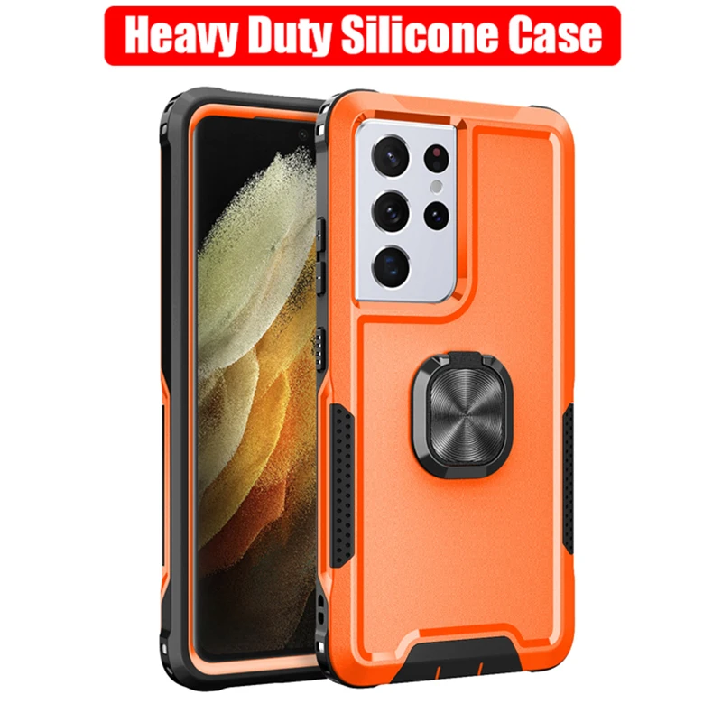 

For Samsung Galaxy Note 20 10 Plus S22 S21 S20 Ultra S10 Heavy Duty Silicone PC Hybrid Case Cover Shell Kids Safe Anti-fall