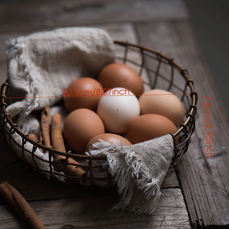 

Ретро металлическая круглая корзина для хранения