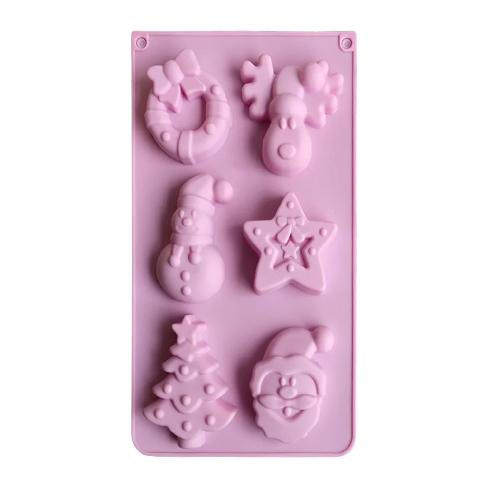 

1Pc Christmas Biscuit Sugarcraft Molds Cube Christmas Cupcake Molds Christmas Molds for Chocolate