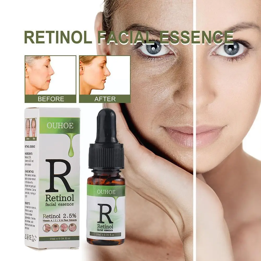 

10ml Retinol Serum Anti Wrinkle Anti Aging Fade Dark C Care Whiten Face Product Skin Skincare Vitamin Facial Essence Serum S5U6