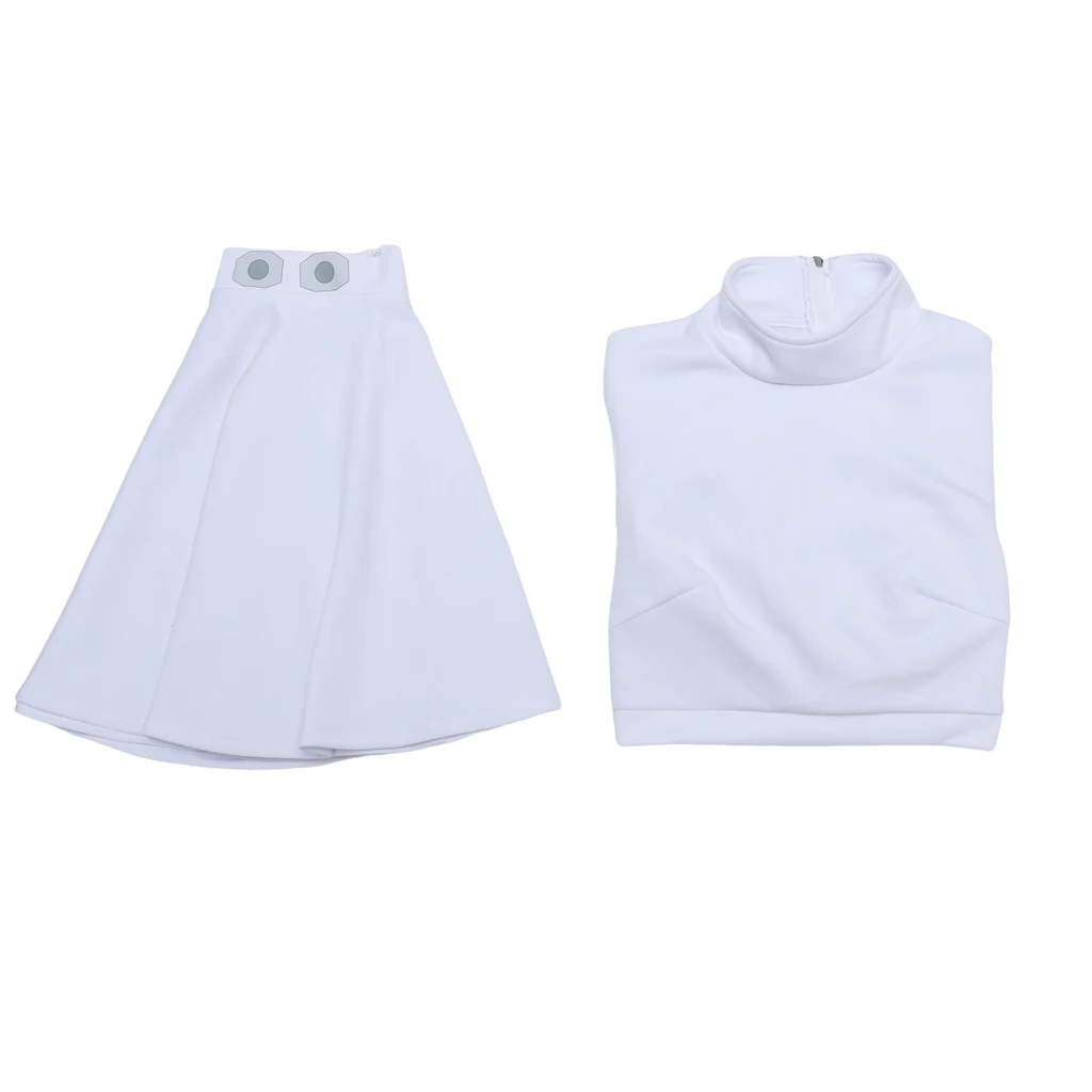 В наличии фильм Лея Раб косплей женское сексуальное белое платье наряды