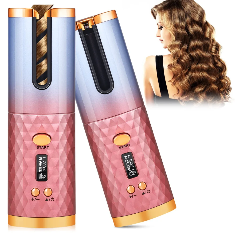 Hair Waver Wand Curlers Usb Charging Led Curler Iron