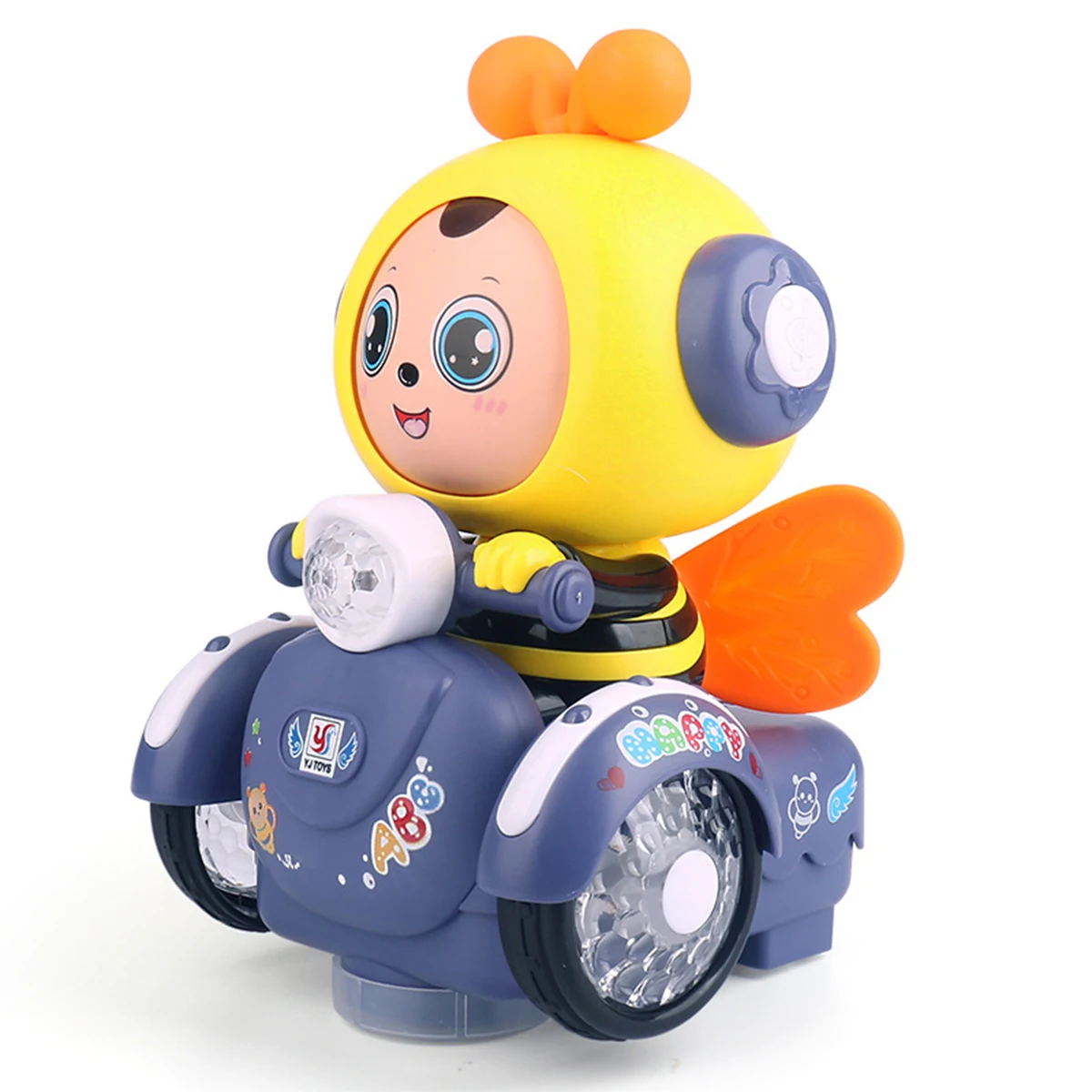 

new New Cartoon Face Change Doll Cartoon Electric Music Light Toy Face-Changing Little Bee Cute Bee Car Toys for Kids Children
