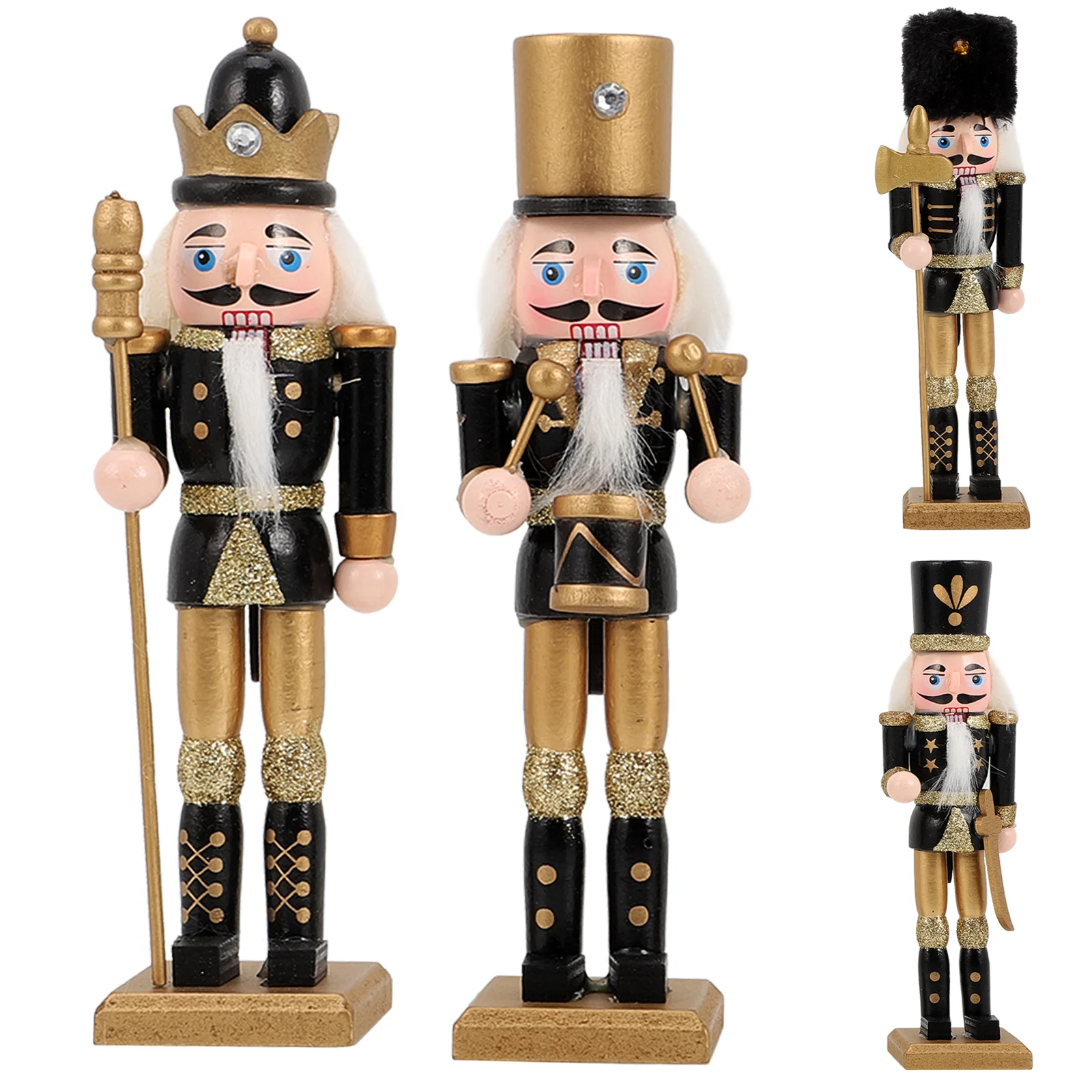 

Nutcracker Nutcrackers Christmas Wood Woodendecoration Decordesktop Ornament Traditional Figure Decorative Table Figures