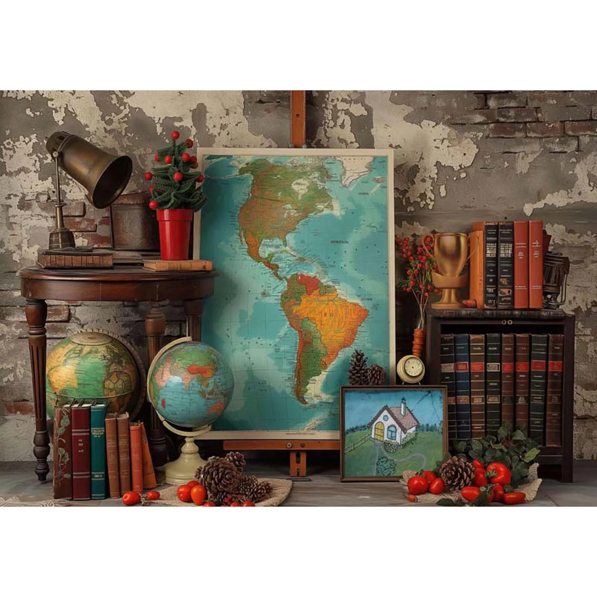 Фон Allenjoy с изображением книги кирпичной стены