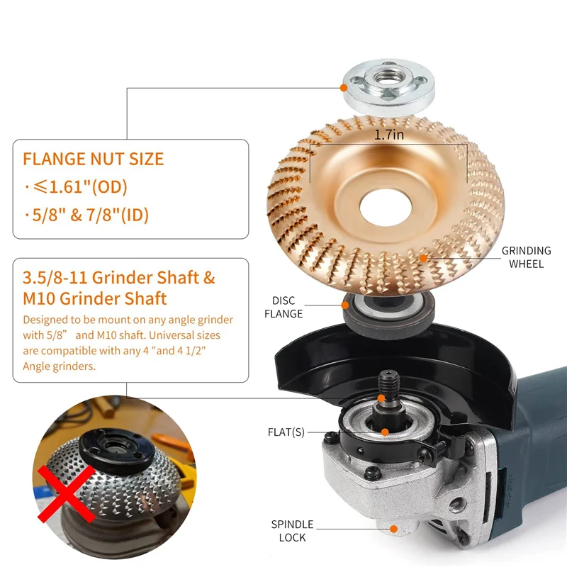 5 шт. набор дисков для резьбы по дереву 4 и 1/2 дюйма