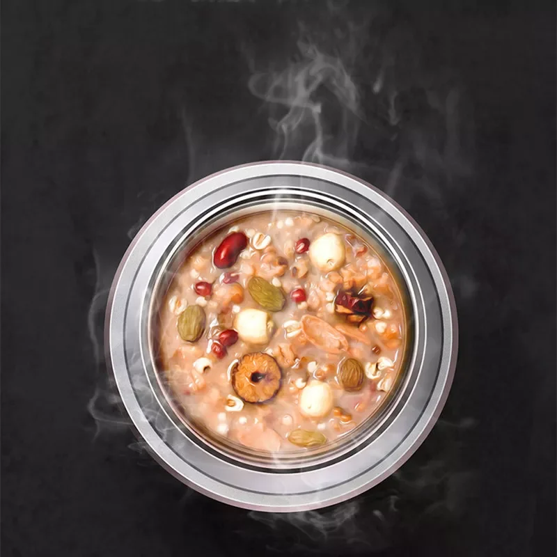

2023 Food Thermal Jar Soup Gruel 316 Stainless Steel Vacuum Lunch Box Office Insulated Thermos Containers Spoon Bag 600/800/1000