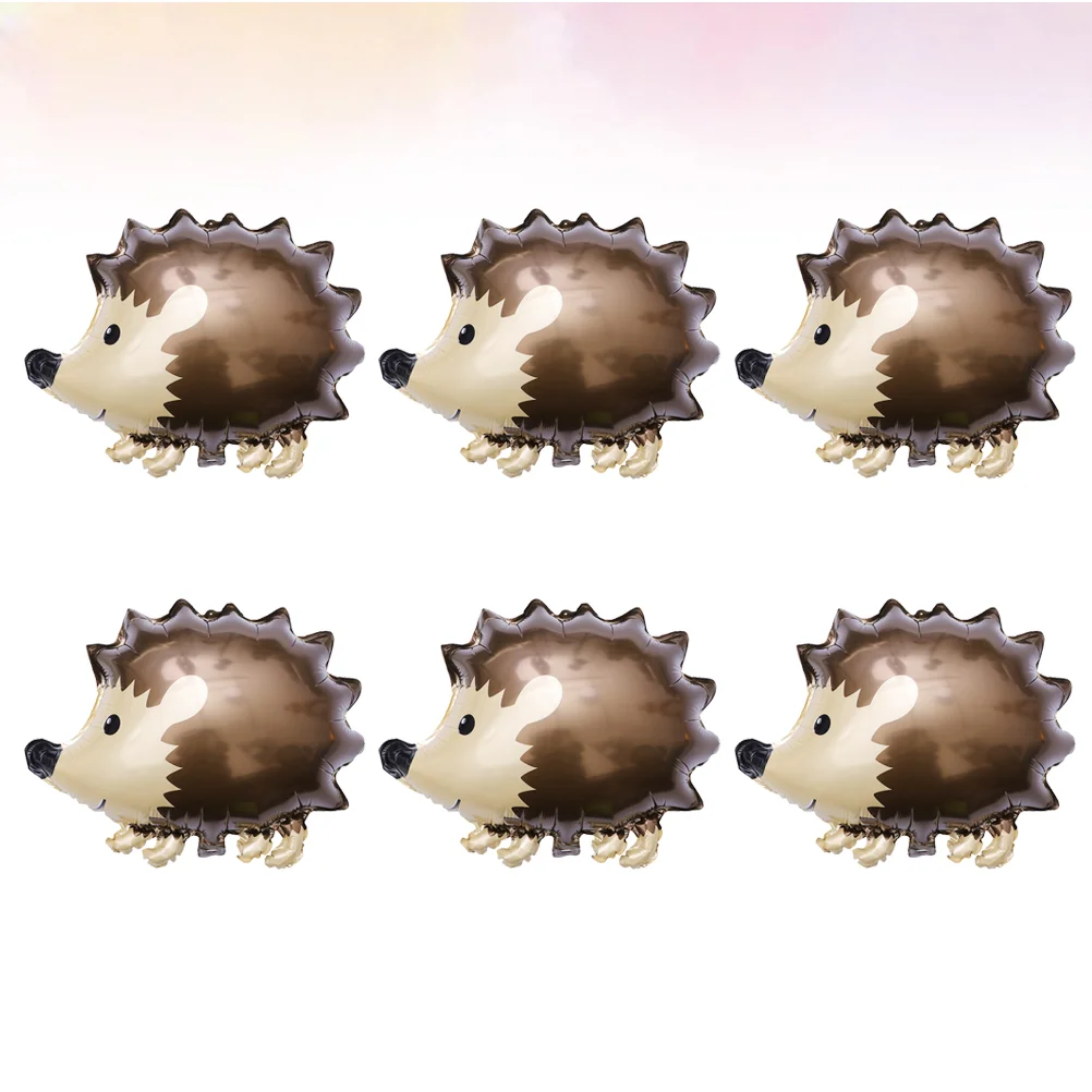 

6pcs Balloon Cartoon Animal Hedgehog Aluminum Decoration Photo Props for Festival Birthday