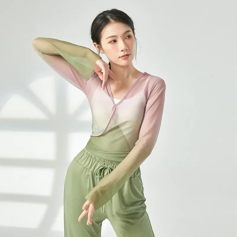 Женский Классический танцевальный костюм топ тело с постепенным изменением