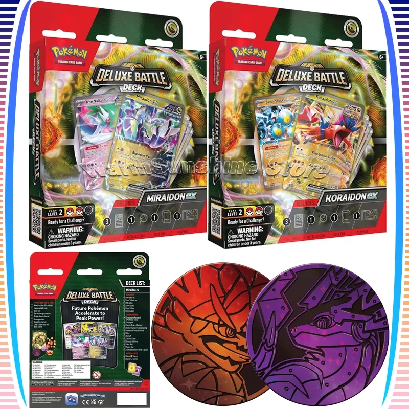 Оригинальные карты покемонов версия США английская Koraidon Miraidon Coin versus Card-Group