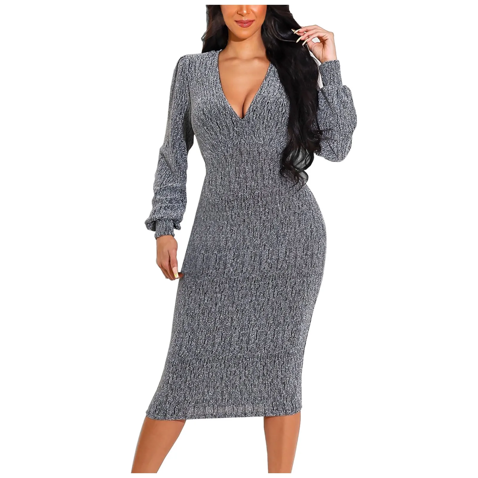 

Женское платье с круглым вырезом, однотонное асимметричное облегающее платье с высокой талией и прострочкой, длинное женское платье, летни...