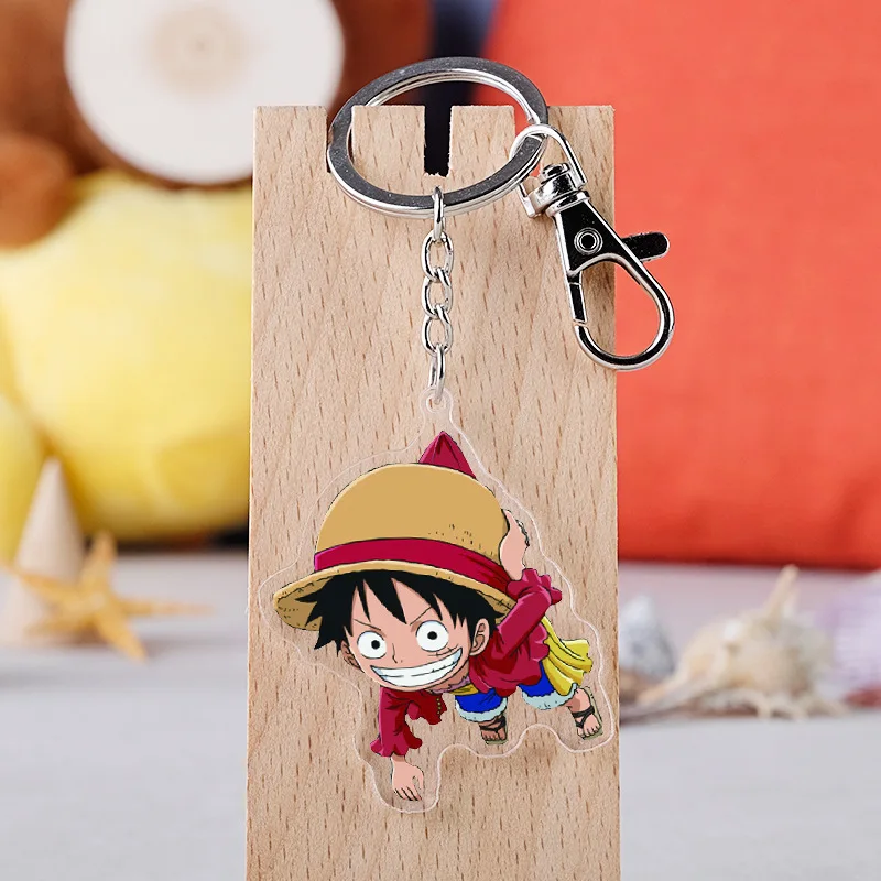 

One Piece Monkey D. Luffy Ace Tony Chopper Sanji Nami Roronoa Zoro Acrylic Pendant Keychain Gifts Anime Collect Toys