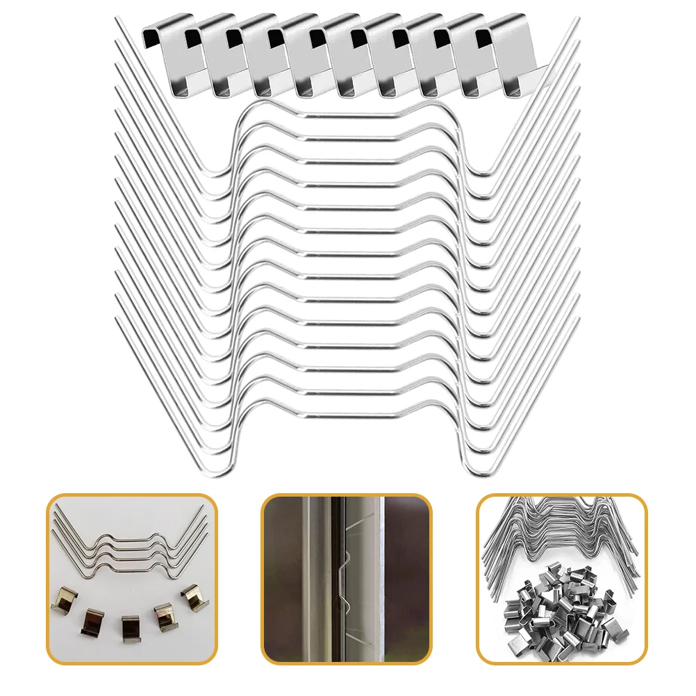 

Greenhouse Clips Clamps Clip Stainless Steel Wire Fixing Film Glazing Row Cover Gardening Buildings Tube Greenhouses Frame
