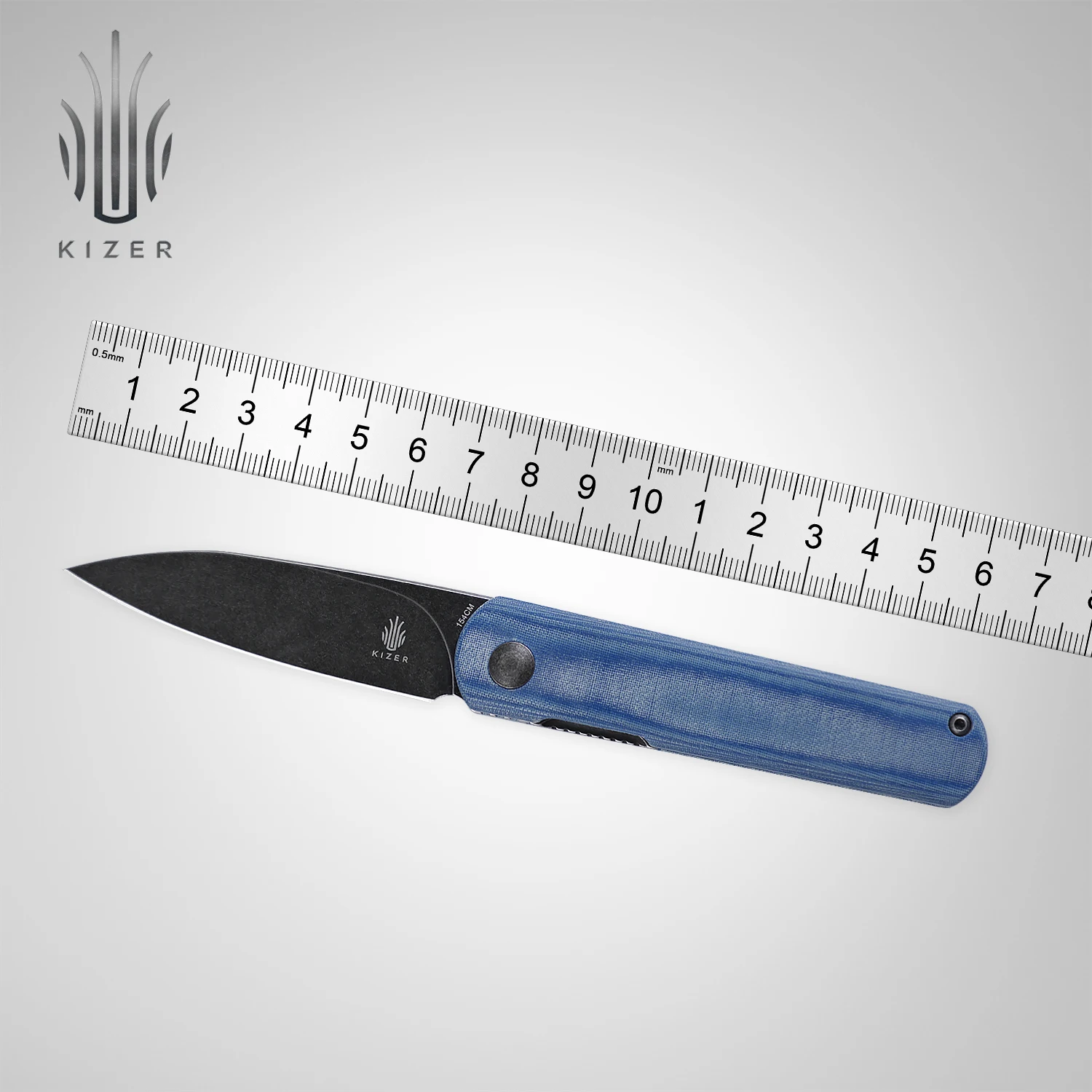 Kizer EDC Pocket Knives V3499C1/V3499C2 Feist Blue Denim Micarta Handle Folding Knife 154CM Blade Outdoor Camping Tools