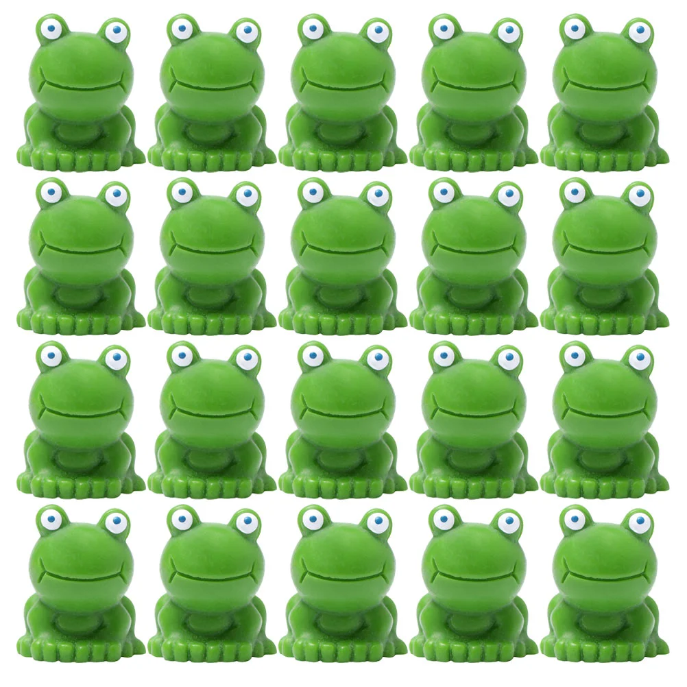 

30 Pcs Little Frog Ornament Frogs Figurines Cake Decor Miniature Animal Resin Statue Accessories Ornaments Decorations Tiny