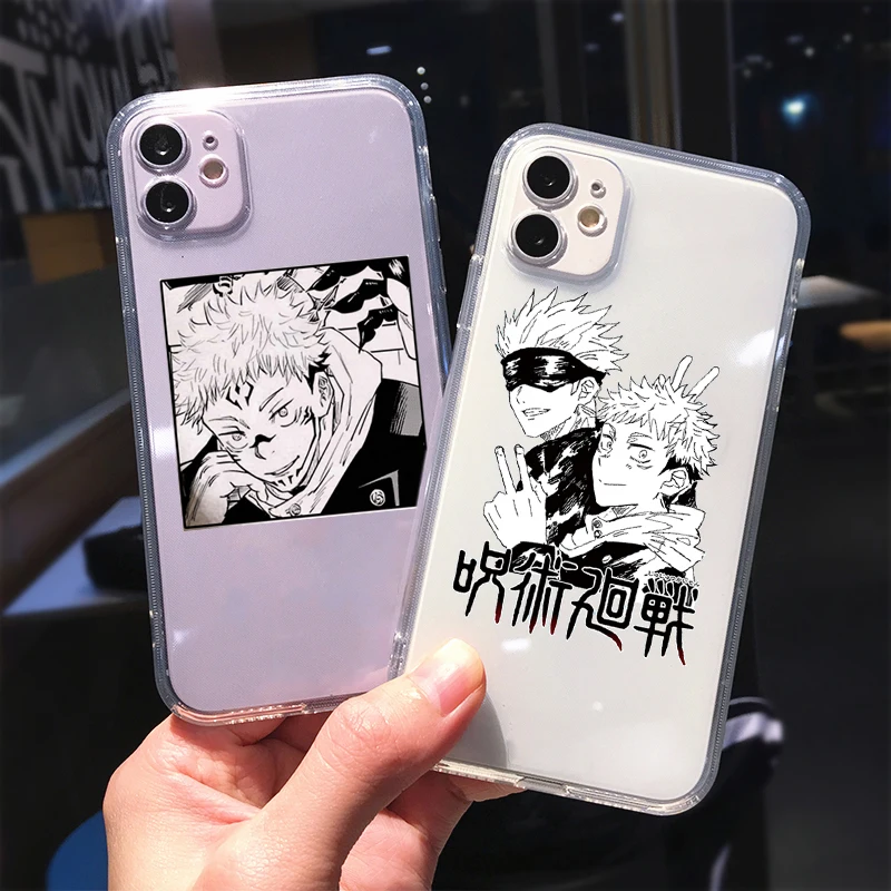 

Jujutsu Kaisen Anime for IPhone 11 12 X XR XS 13 Pro SE2 7 8 14 Plus for IPhone 14 Pro MAX Silicone Clear Phone Shell Case Funda