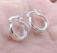 anglang new fashion silver ring earrings women metal simple circular minimalist gifts selling women jewelry