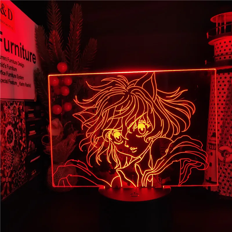 Hunter X Аниме ночной Светильник 3D GON · FREECSS Killua Zoldyck Hisoka лампа цветная светодиодная