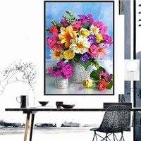 diy 5d diamond painting flowers lovely kit full drill square round embroidery mosaic art picture of rhinestones home decor gifts